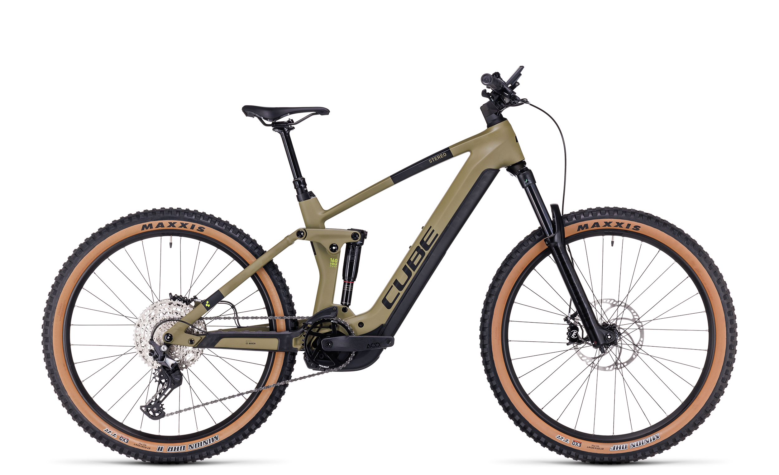 CUBE Stereo Hybrid 160 HPC Race 625 27.5 olive´n´green