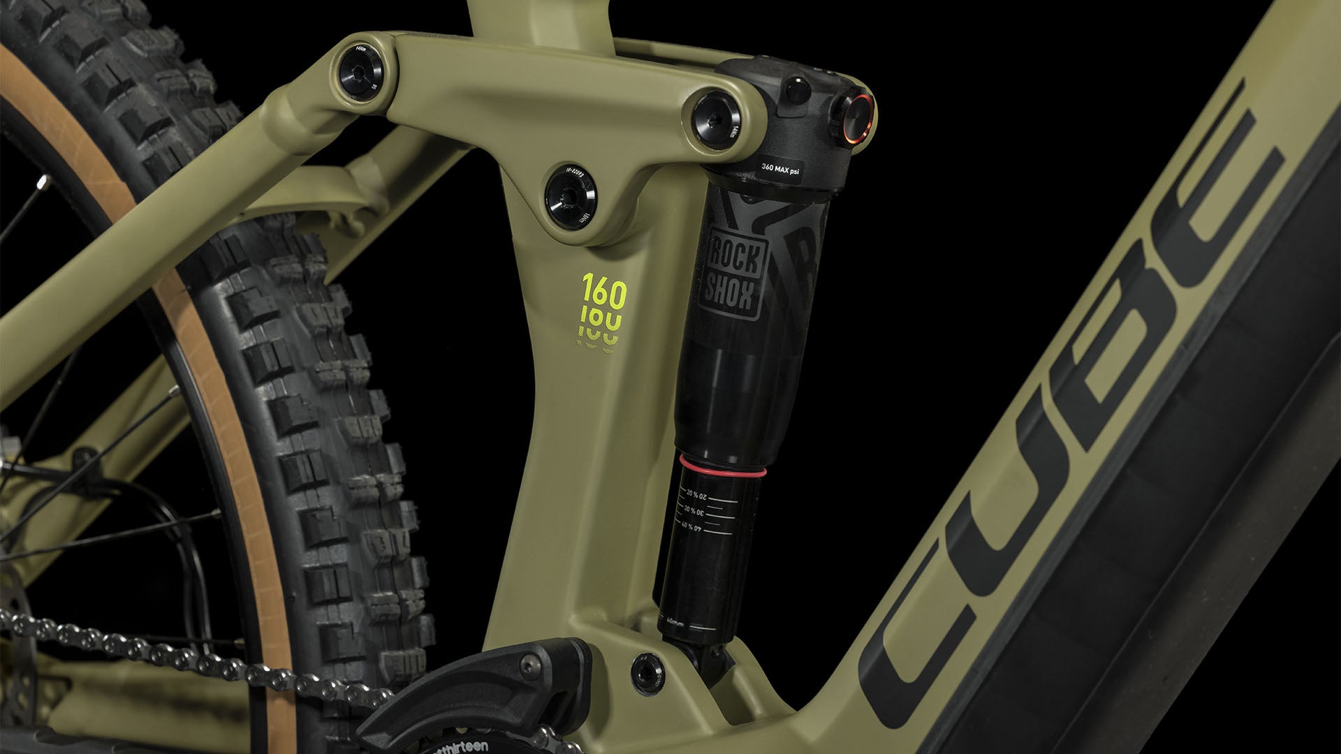 CUBE Stereo Hybrid 160 HPC Race 750 27.5 olive´n´green