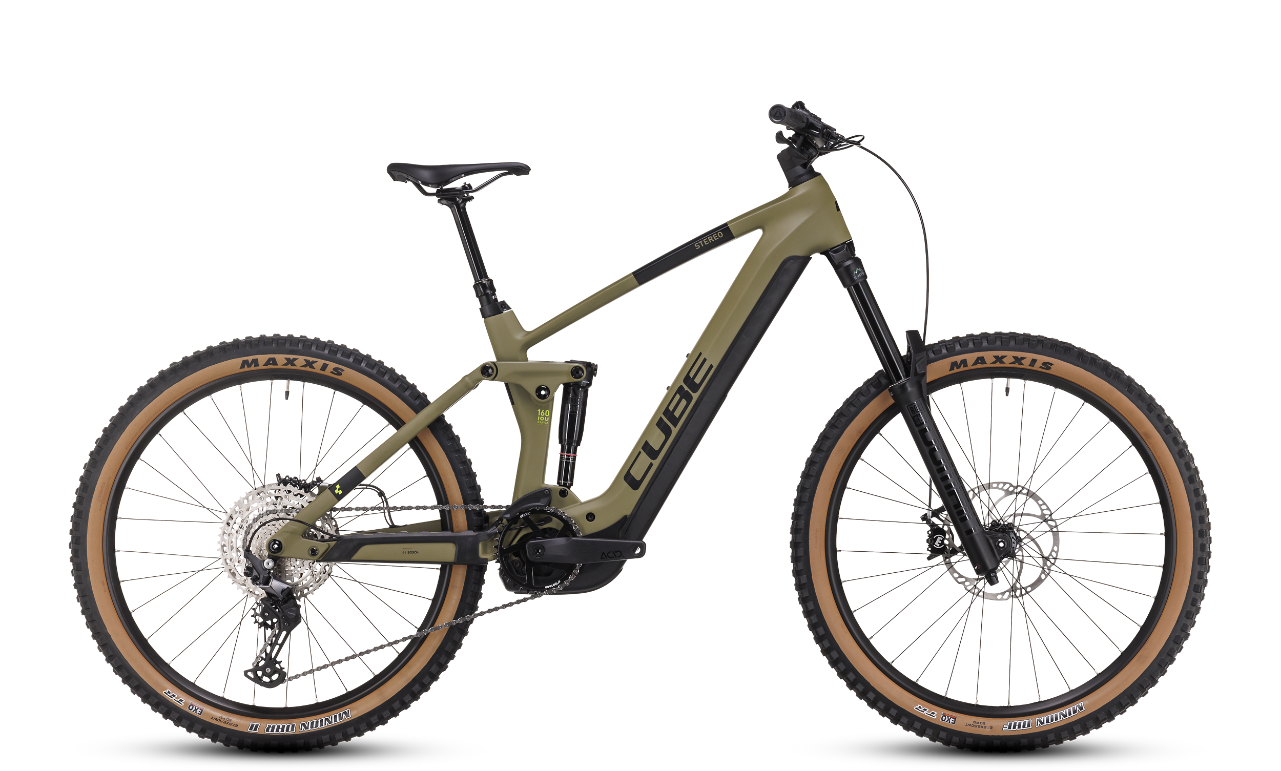 CUBE Stereo Hybrid 160 HPC Race 750 27.5 olive´n´green