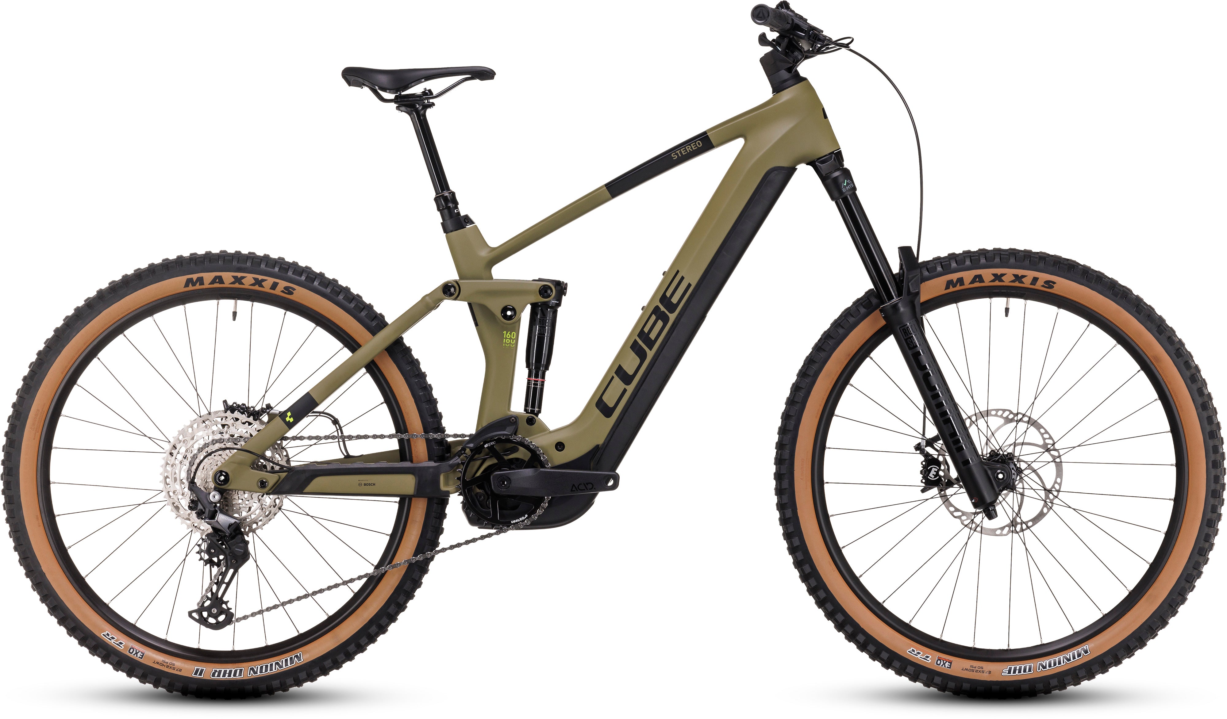 CUBE Stereo Hybrid 160 HPC Race 750 27.5 olive´n´green