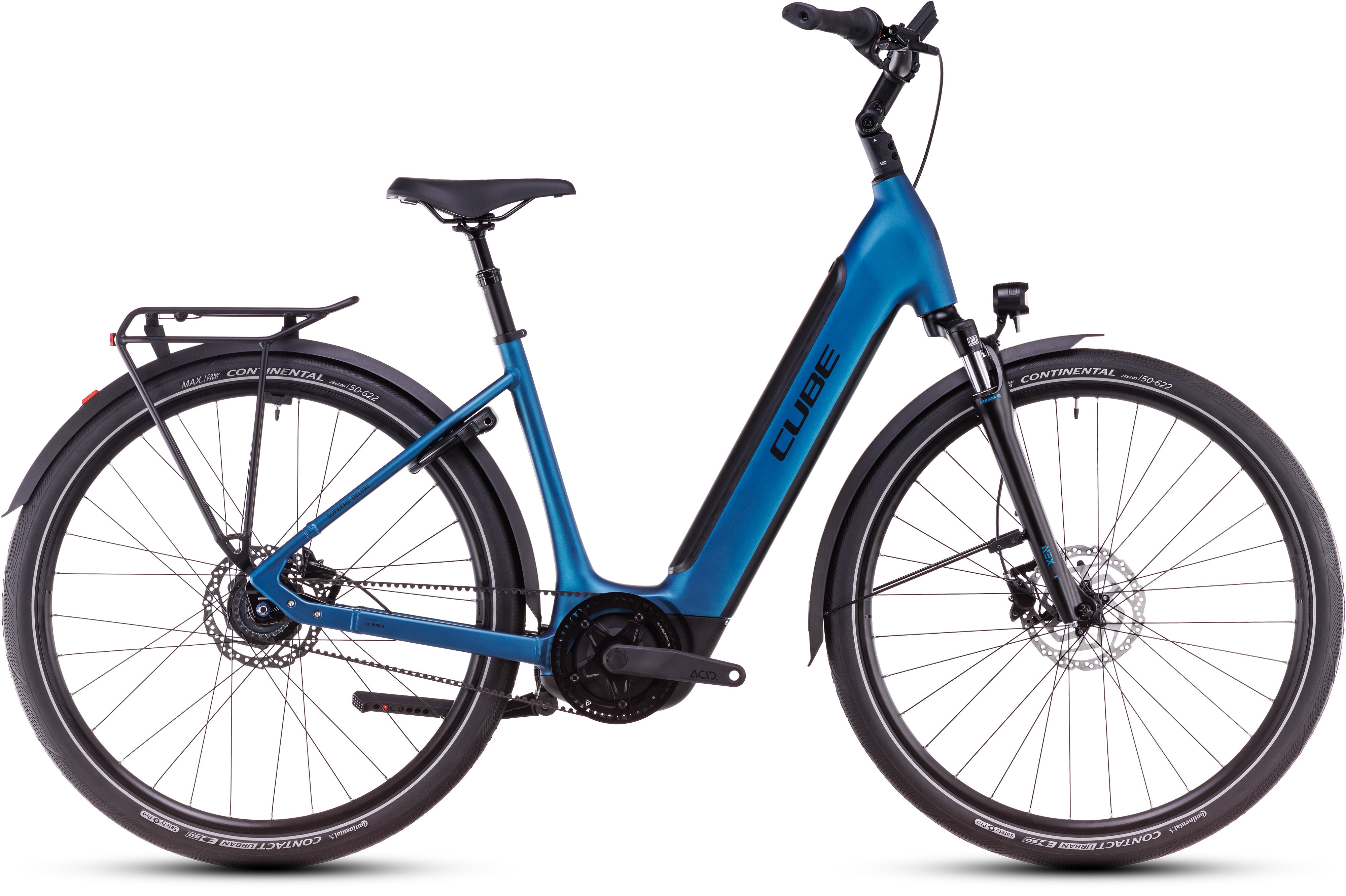 CUBE Supreme Hybrid Deluxe ONE 625 electricblue´n´black Easy Entry